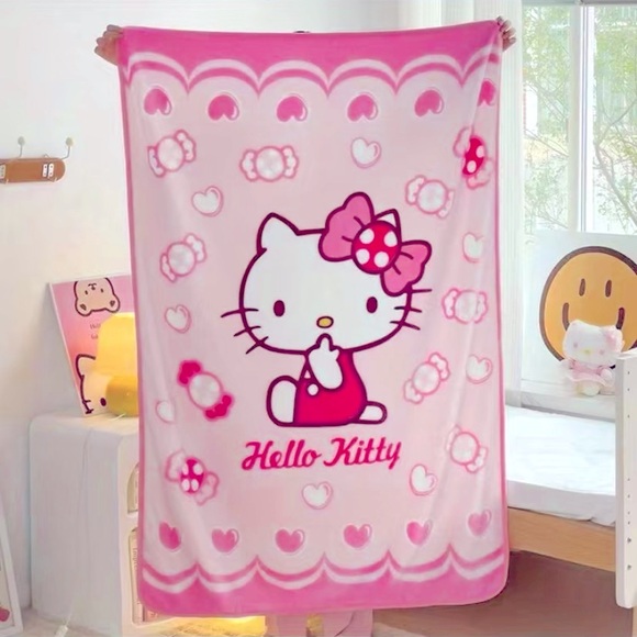 Hello Kitty Accessories - Sanrio Hello Kitty Plush Blanket